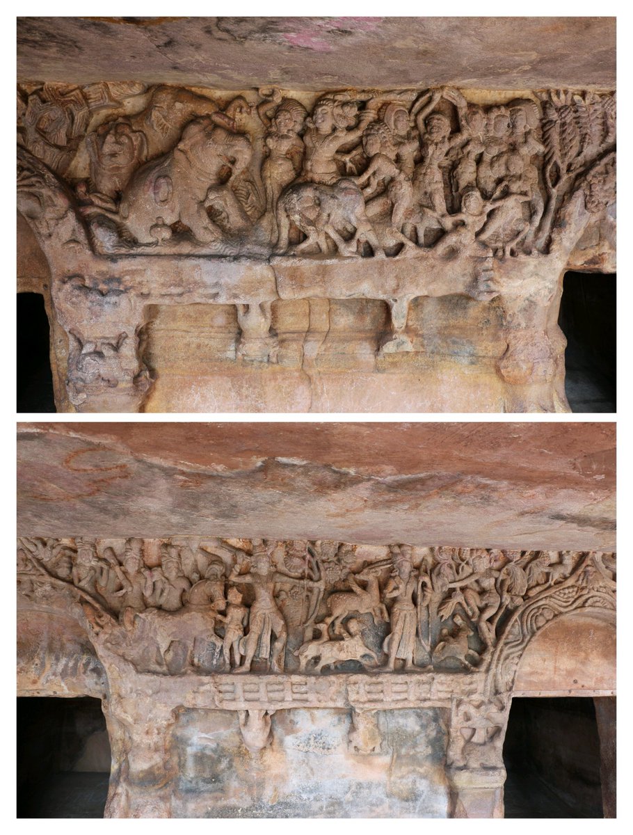 It's disheartening to see that there is no proper description available about the VIBRANT magnificent scenes in Udayagiri & Khandagiri caves commissioned by Kalingan Emperor Khārvel of Mahāmēgha Vāhana dynasty who declared independence from the Imperial Mauryans around 150 BCE!