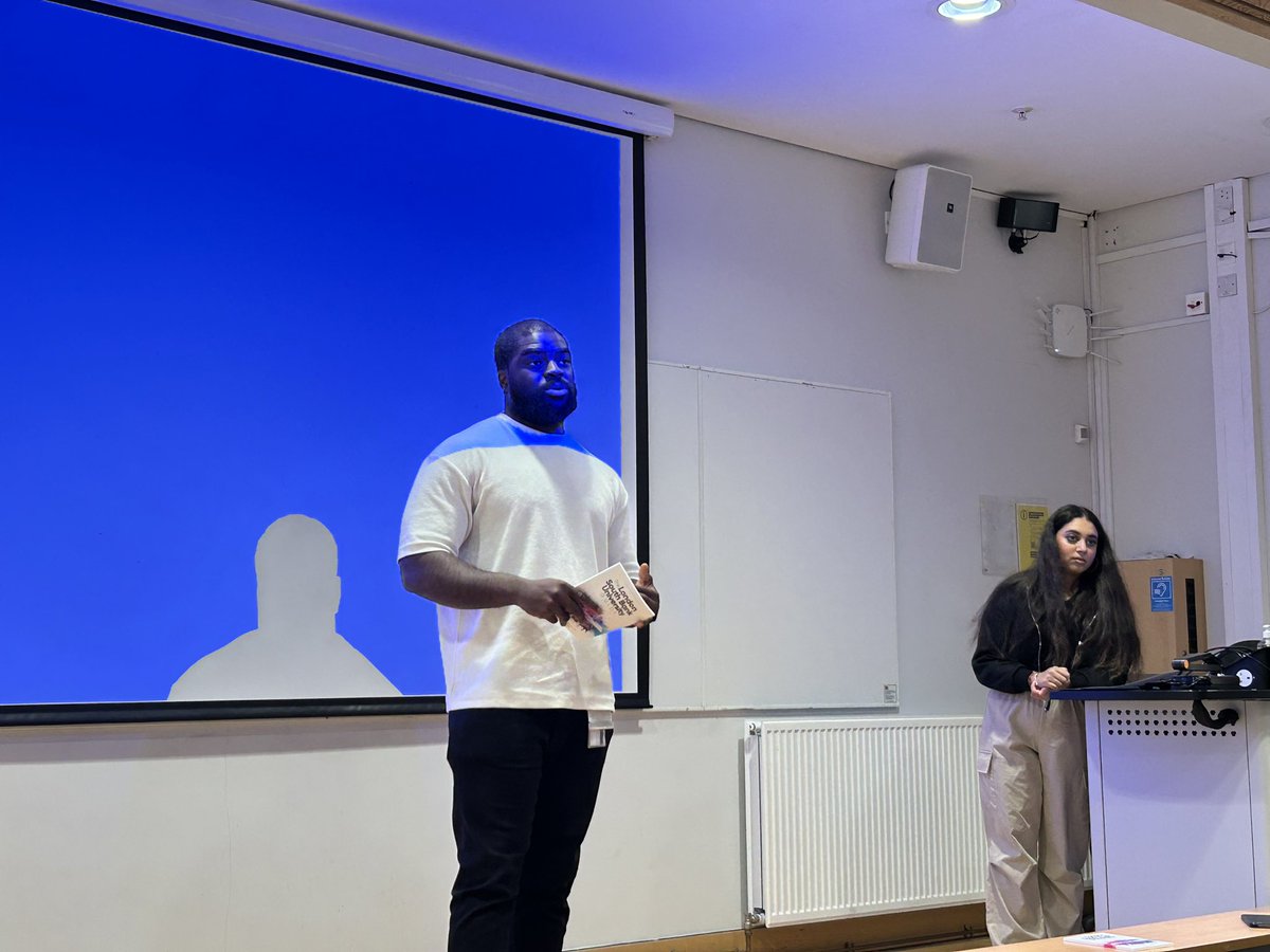 Andy Owusu Co-author of LSBU’s pocket book for Black students launches at our @LSBU_LSS student led launch @LSBU - a critical piece of work that scaffolds support and holds our community to account