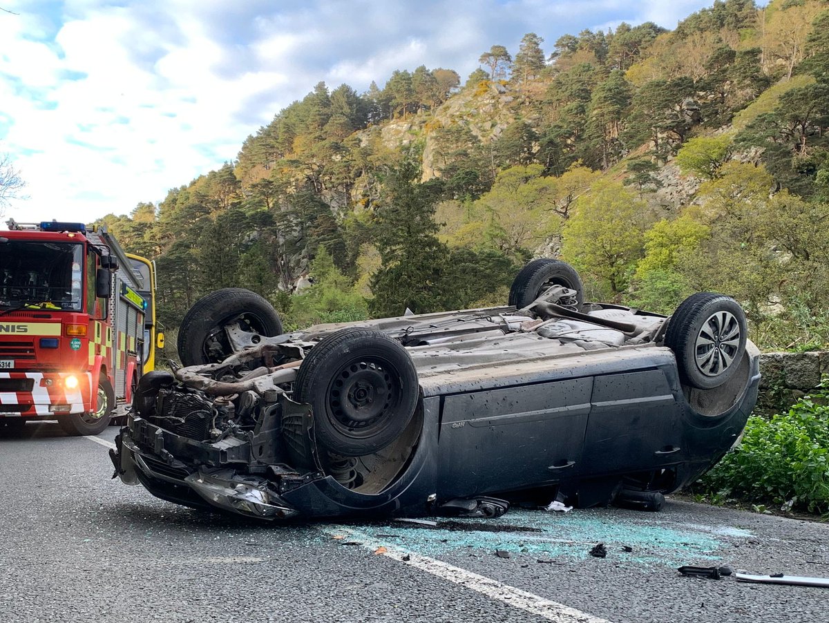 Last night firefighters were called to a roll over road traffic collision on the Kilternan to Enniskerry Road. There were no occupants on arrival and the road was temporarily blocked as we awaited recovery.
