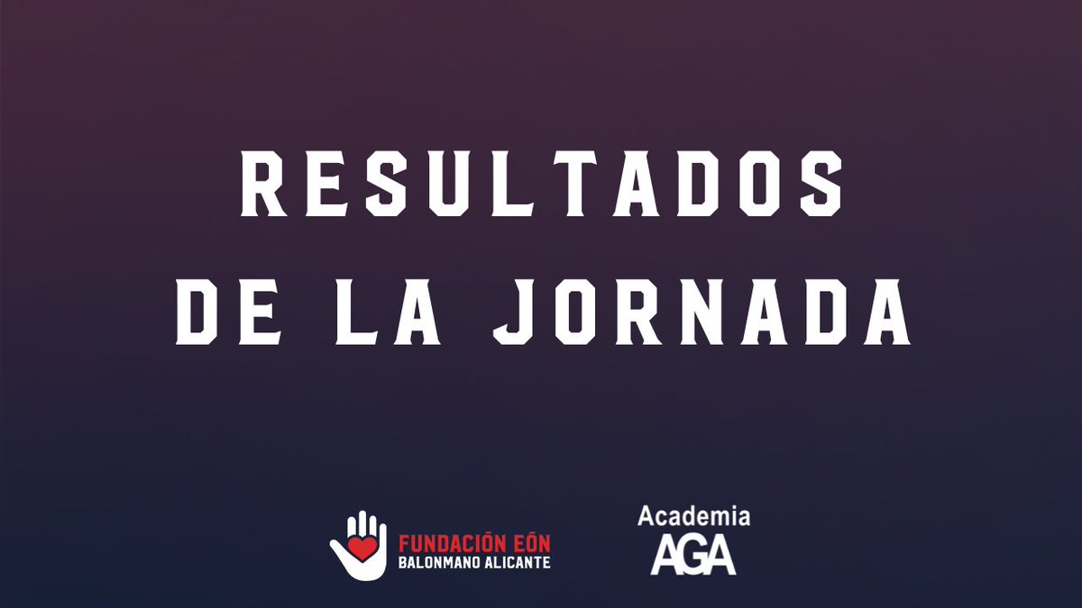 📊𝐑𝐄𝐒𝐔𝐋𝐓𝐀𝐃𝐎𝐒

🤾Consulta los resultados de los equipos del EÓN Horneo Alicante   de esta jornada.

📚Academia AGA, Patrocinador Oficial de la base del EÓN Horneo Alicante.

eonalicante.com/2024/04/22/res…

#EÓNHorneoAlicante #FundaciónEÓN