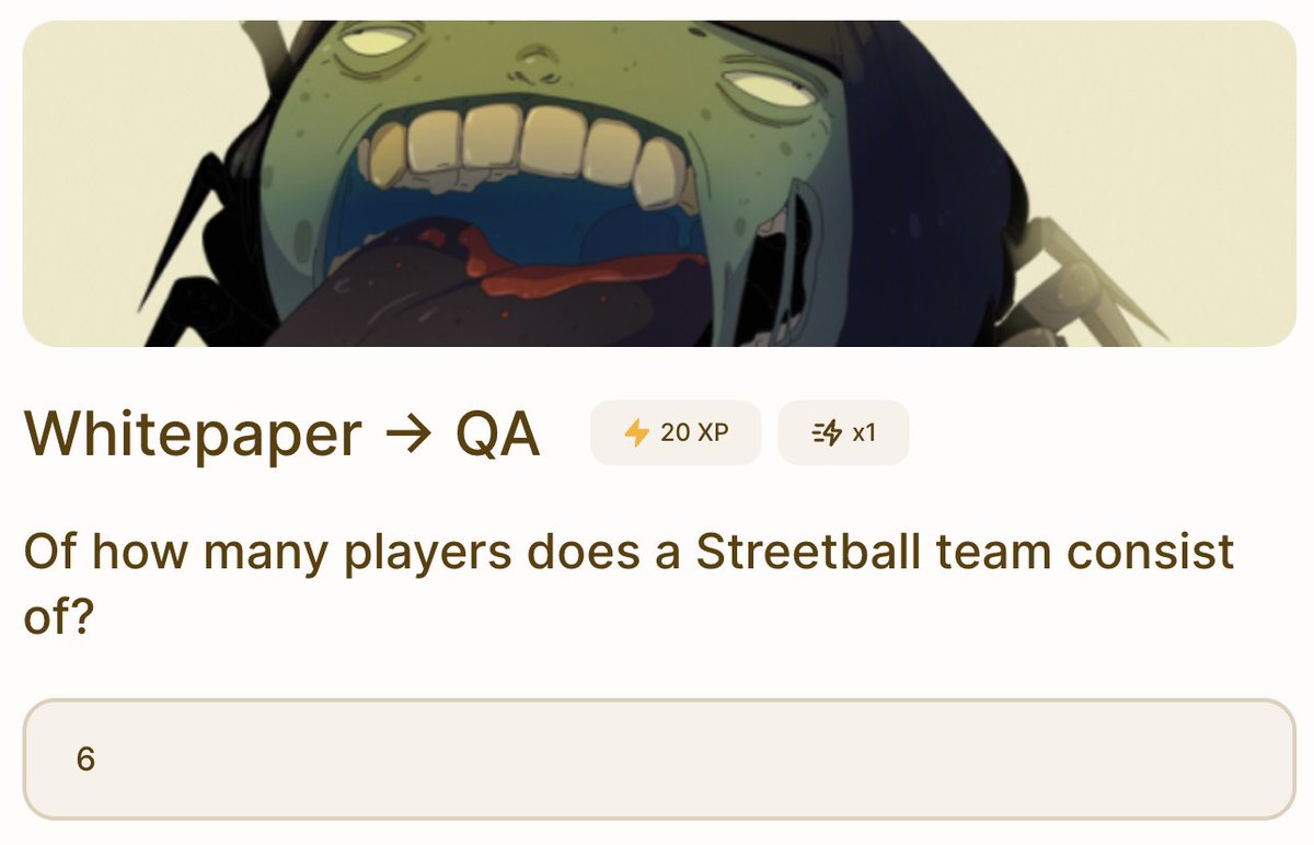 🎮@kokodigame Daily Whitepaper Question Answer

Question: 'Of how many players does a Streetball team consist of?' ❓

Answer: '6' ✅

My KOKODI refferal code is: VjEBf4