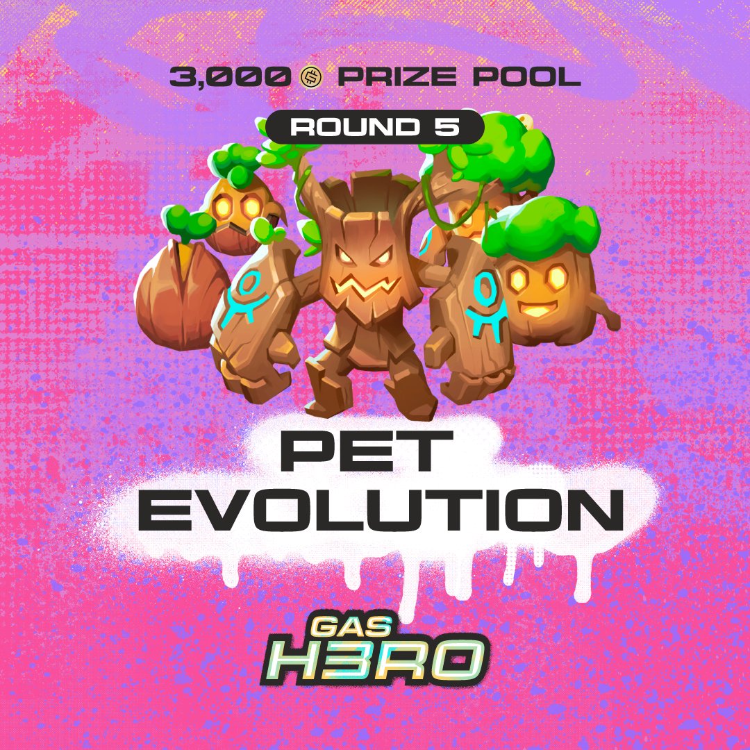 Pet Evolution 🐼

For Round 5 of our #GasHero UGC contest, let's witness the evolution of your loyal companions: your pets! 🐾

Enter now:
🔸 Like and Retweet this post
🔸 Follow @GasHeroOfficial and @FSLWeb3
🔸 Share screenshots or a video showcasing the evolution process of…