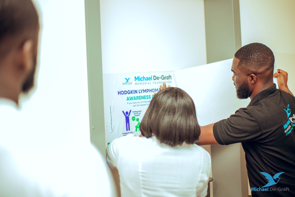 mdmemorialfou's tweet photo. Our first donation of 2024 was a pull-up banner and stickers with information on Hodgkin's Lymphoma to the Yilo Krobo District Hospital as part of our awareness creation. @LymphomaAction @lymphoma  #TheNewForce #ChangeIsComing #JoySMS https://t.co/eXOKcI4hxS