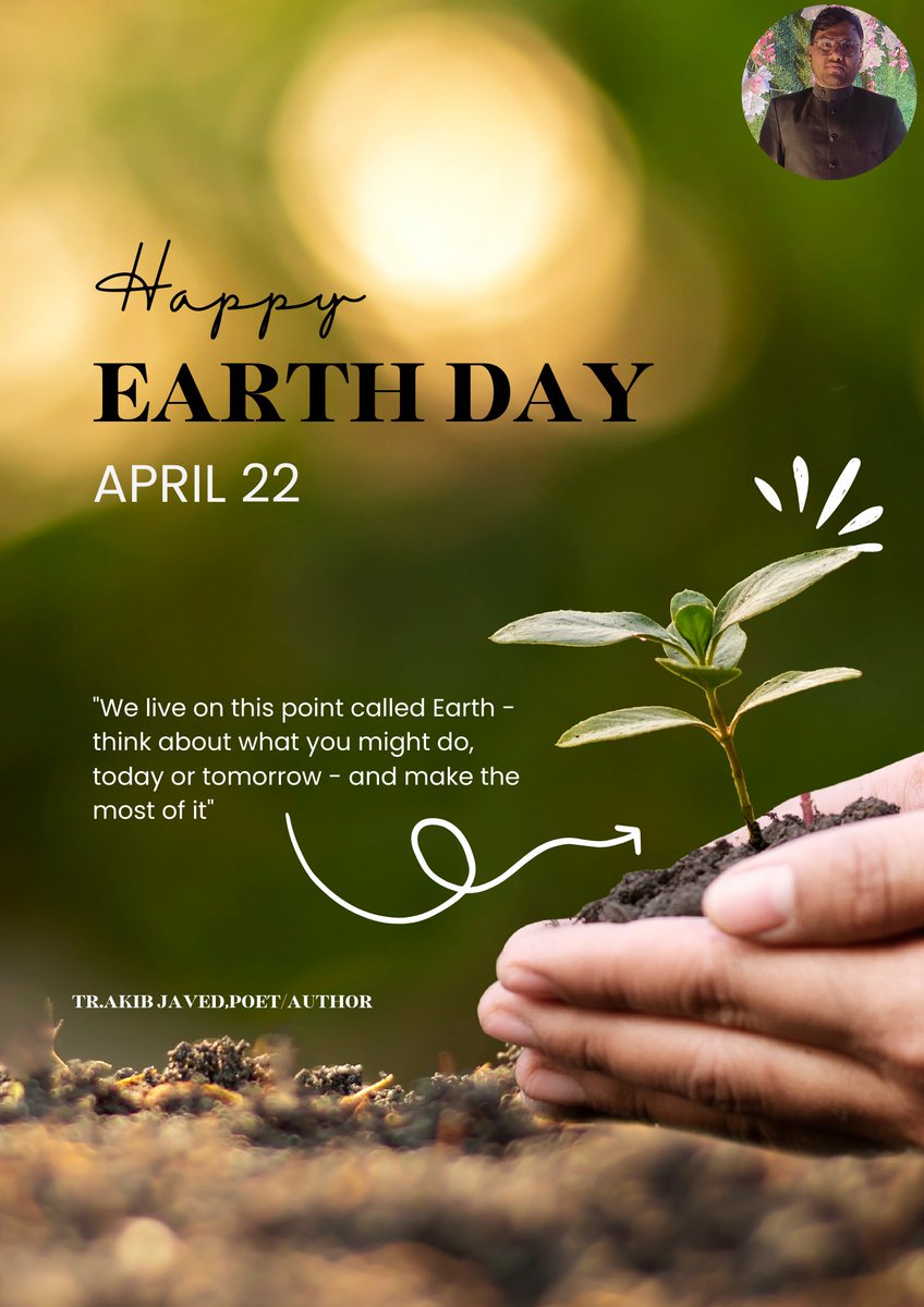 Earth 🌍 day 2024...... है हरियाली यारों, धरा है तभी तक। कटे गर नहीं वन, घना है तभी तक। रही सांस 'आक़िब', चला है तभी तक। आकिब जावेद #EarthDay2024