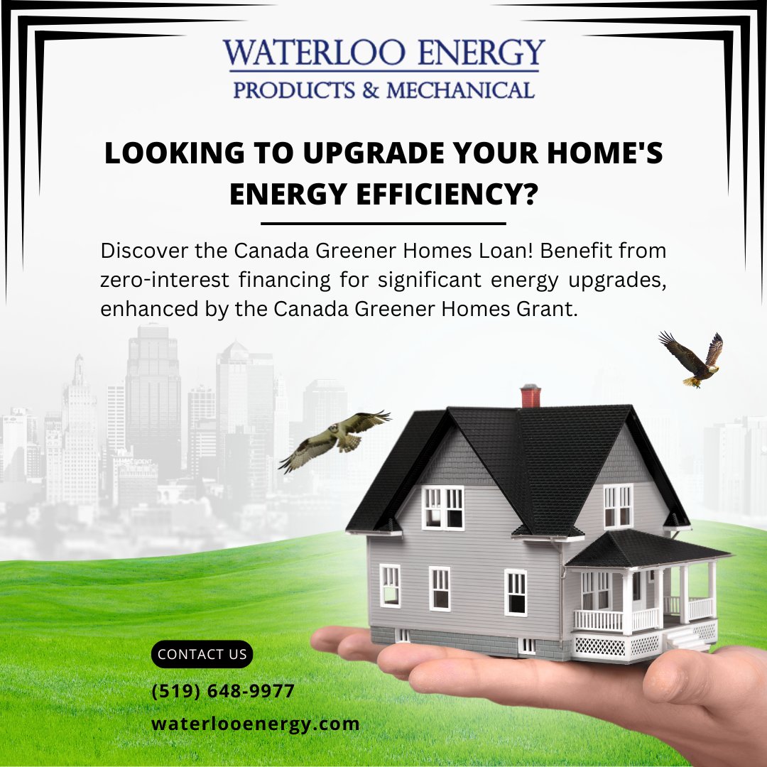 Canada Greener Homes Loan: Transform Your Home into an Eco-Friendly Haven! Looking to upgrade your home's energy efficiency? Benefit from zero-interest financing for significant energy upgrades, enhanced by the Canada Greener Homes Grant. (519) 648-9977