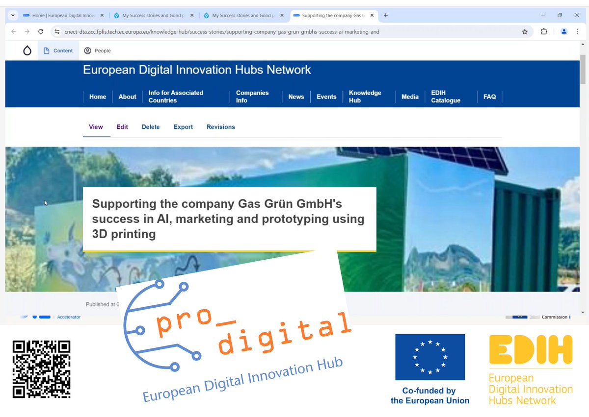 Yes, our #successstory has been published and promoted as #bestpractice during #SpringMeeting of @EDIH_net
Check it out here: tinyurl.com/2yt5onyl
Big shout out to Gas Grün GmbH, @MarkoLepka and the EDIH network
#Brandenburg #digitalnetwork 
@BTU_CS  @TH_Wildau