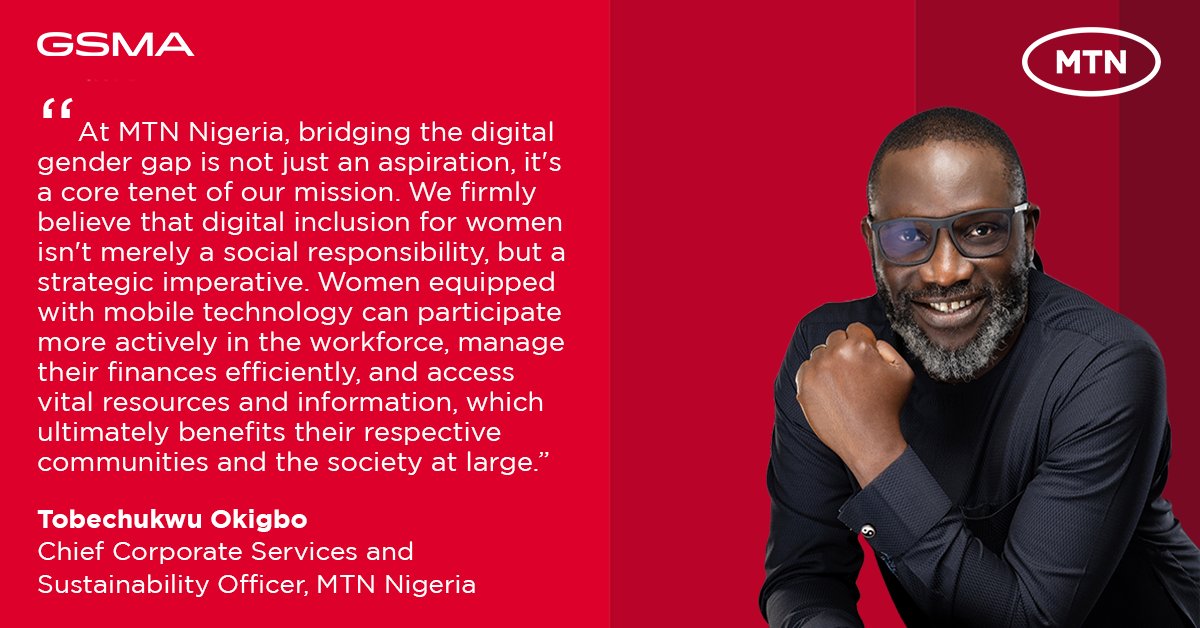 ♀️ As part of @GSMA’s #ConnectedWomen Commitment Initiative, @MTNNG has committed to continue empowering women in #Nigeria 🇳🇬 by pledging to increase the proportion of women in their #MobileInternet & #MobileMoney customer base. Learn more➡️ bit.ly/2ENa3CS

#UKAid #Sida