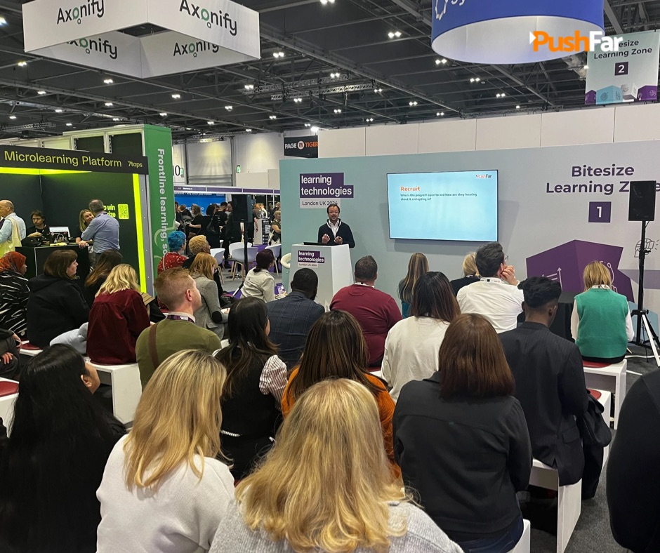 The PushFar team had a great time at the Learning Technologies Exhibition last week.

Thank you to everyone who came to our stand and to the people who attended the talks hosted by our CEO 🧑‍💼

#mentoring #mentoringsoftware #mentoringmatters