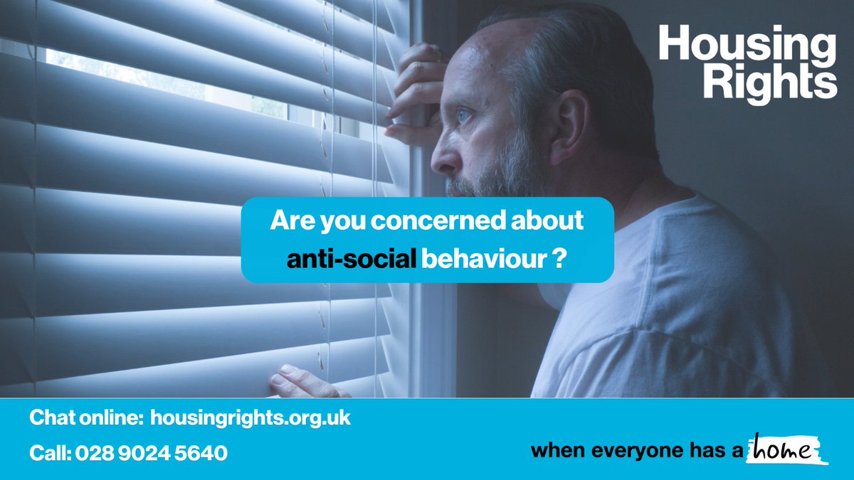 Our helpline has received calls from people living in social housing who are dealing with anti-social behaviour. It can be frustrating to have problems with your neighbours. If you’re experiencing antisocial behaviour, you can get help. ☎️028 9024 5640 💻housingrights.org.uk/housing-advice…