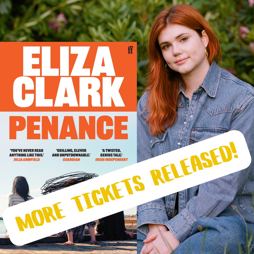 MORE TICKETS RELEASED! Eliza Clark on PENANCE | Friday 24 May, 6.30pm at Durham Distillery Admission only: £8.00 Admission + goody bag (including Penance paperback, a Collected tote bag, and sampler from She's Always Hungry, Eliza's forthcoming short story collection): £20.00