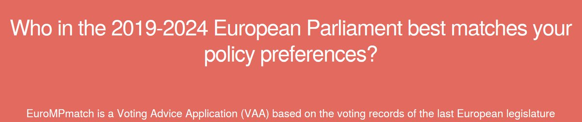 Recently, @EumatrixEu launched its new Voter-Advice-Application 'EuroMPmatch' for the #European #Elections2024. How does it work? You vote on 20 issues & the App 'matches' you with the MEPs & party group based on how they voted. Access EuroMPmatch 👉 eurompmatch.eu
