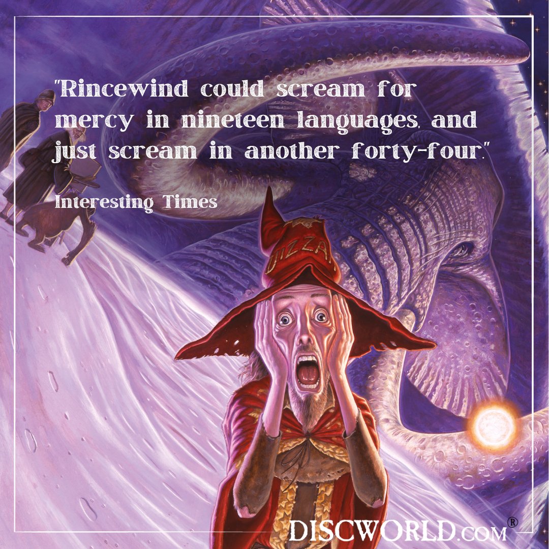 Time to let out all of that pent up frustration on this #screamday 'Rincewind could scream for mercy in nineteen languages, and just scream in another forty-four.' Interesting Times, #terrypratchett 📚 bit.ly/Interesting-Ti… #Discworld