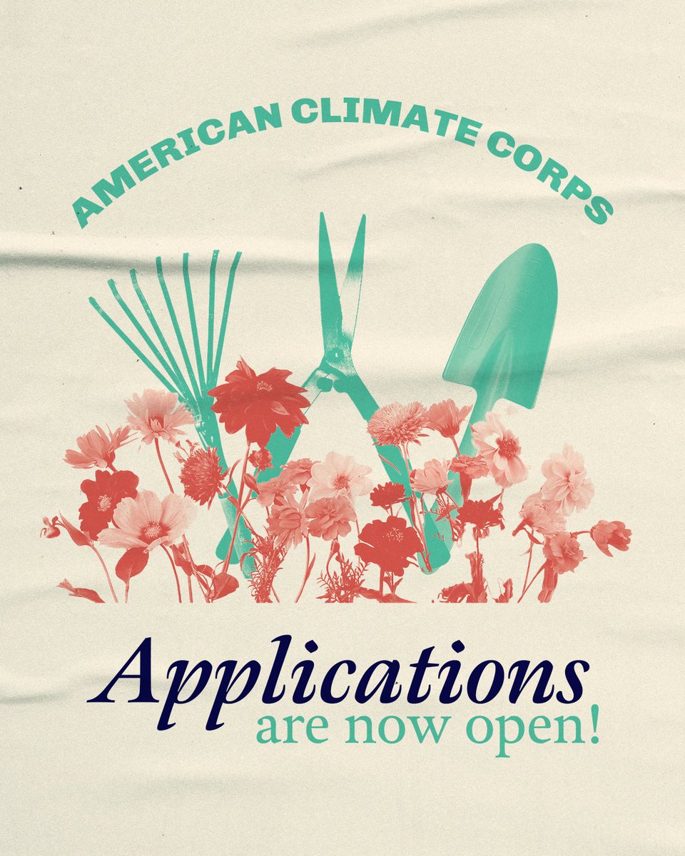 Exciting news for Earth Day 🌍: American Climate Corps applications are now LIVE! 🎉 Join @POTUS’ new initiative to train young people in high-demand clean energy jobs, conserve our lands & waters, and tackle climate change. climatecorps.gov