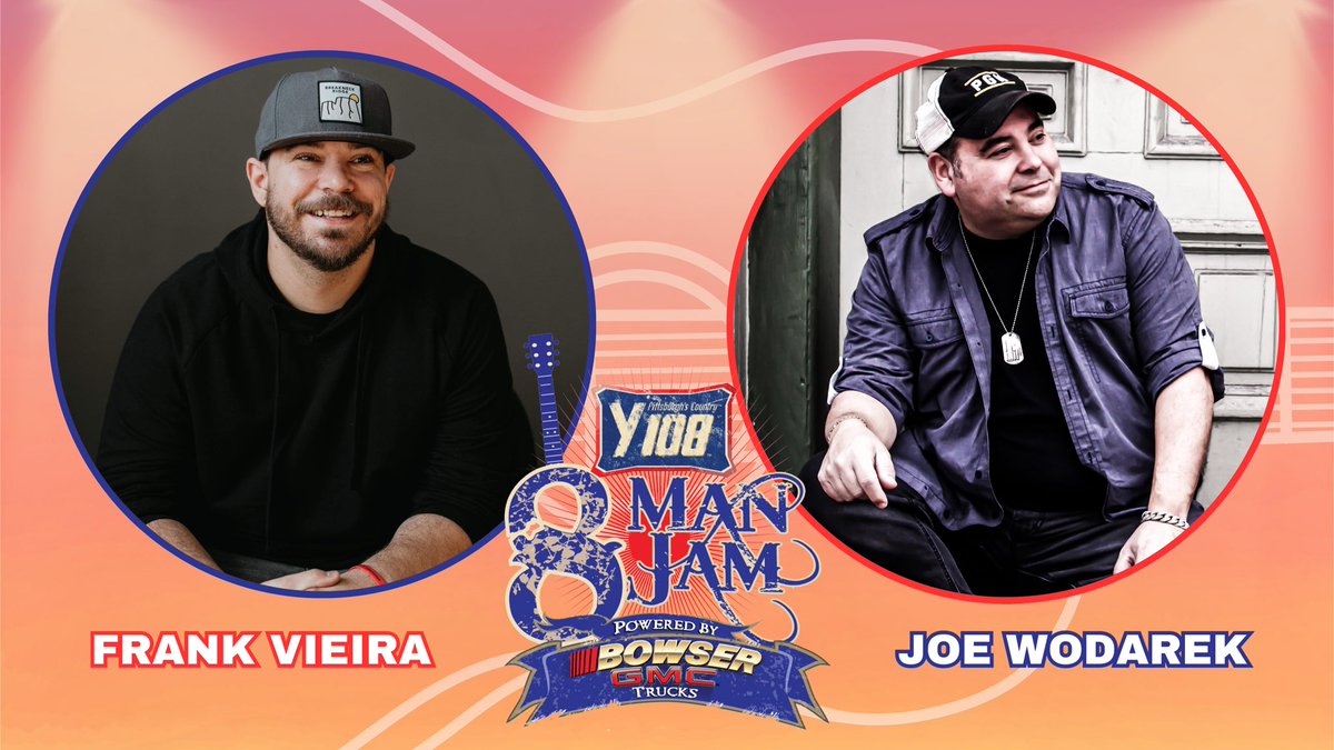 We are THRILLED to announce Frank Vieira & Joe Wodarek as our first two artists for Y108 8 Man Jam powered by Bowser GMC Trucks‼️ Y108 has long saved a couple seats for local artists & we are excited to continue that tradition once again! #Y108ManJam
