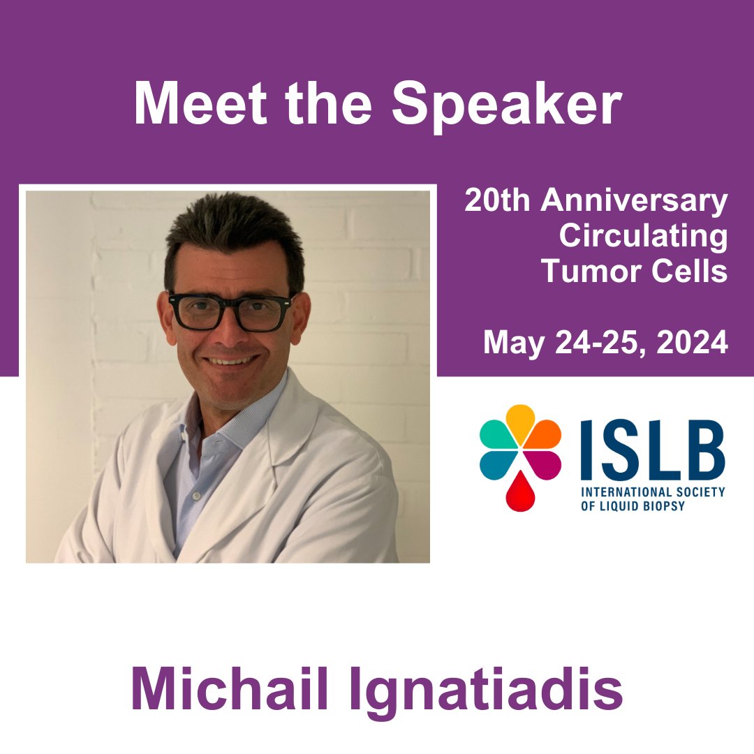 Join Michail Ignatiadis at the 20th Anniversary of Circulating Tumor Cells in Granada, Spain from May 24-25, 2024. Michail Ignatiadis, MD PhD is the Director of the Breast Medical Oncology Clinic & Program, Medical Oncology Department at the Jules Bordet Institute (IJB) and