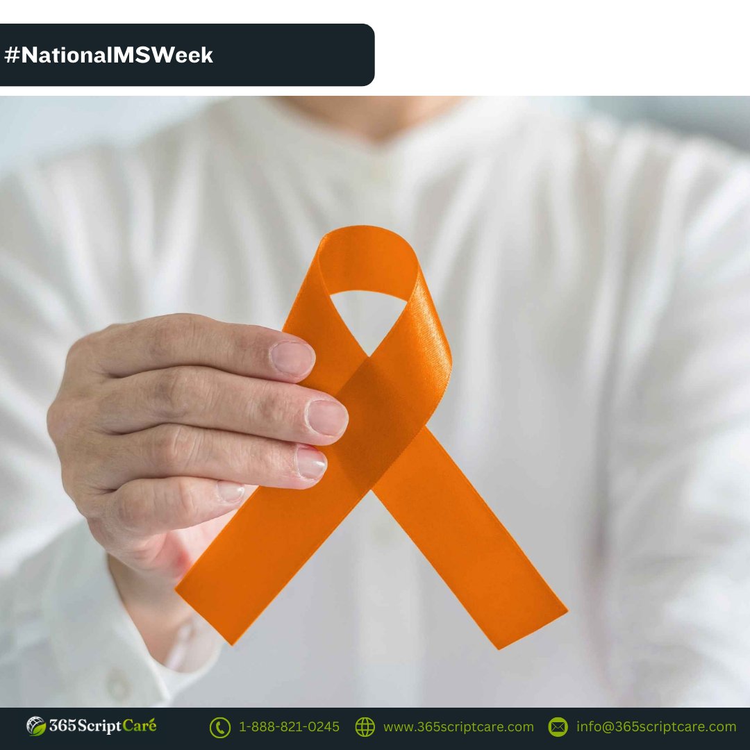 This week is #NationalMSWeek! 🎗️ Did you know that Multiple Sclerosis (MS) is an unpredictable, often disabling disease of the central nervous system? There's no cure yet, but hope shines bright with ongoing research and support. 🧡 #FightMS #MSAwarenessWeek #365scriptcare