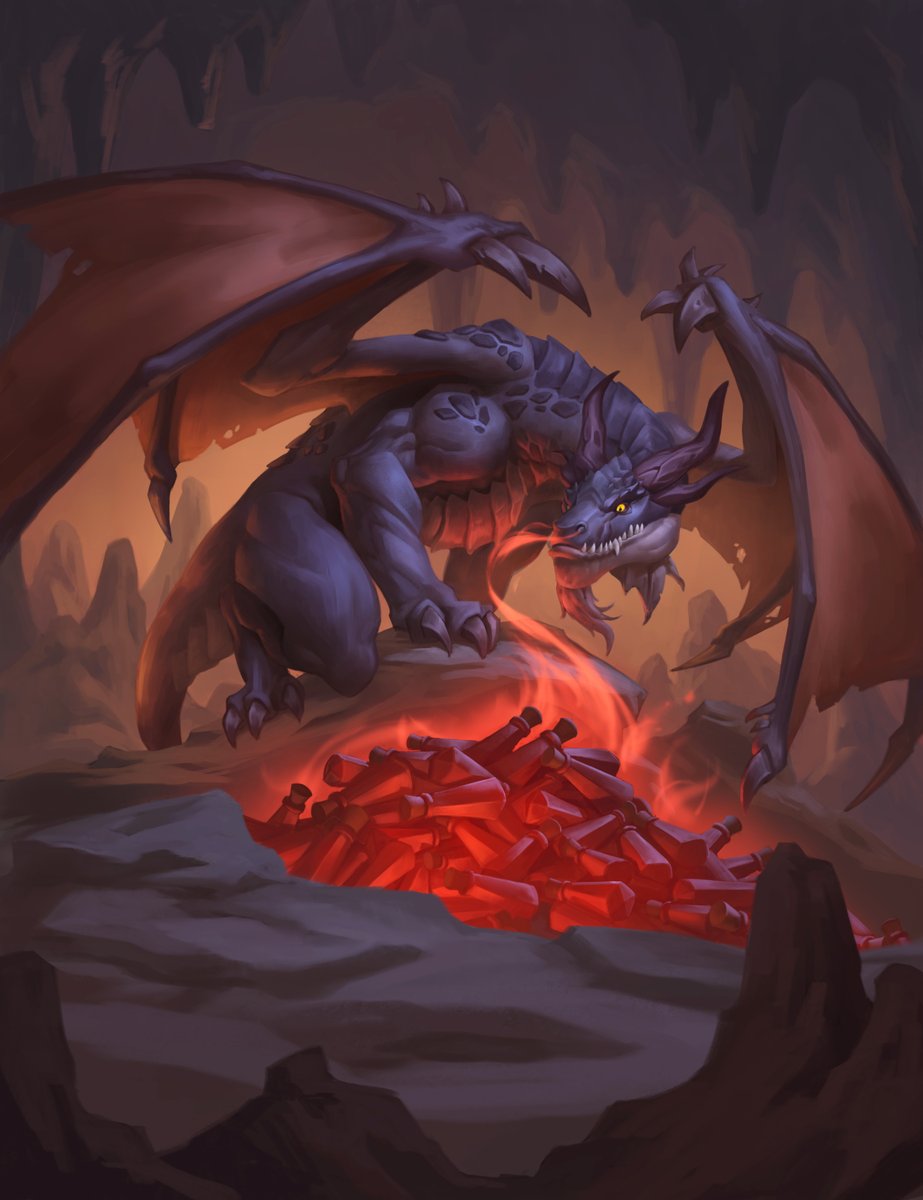 jwestonart's tweet image. New piece i recently finished for #hearthstone!! Hoarding Hatespawn. Always excited to paint a dragon. 

Thanks to Lea for the art direction on this one!
