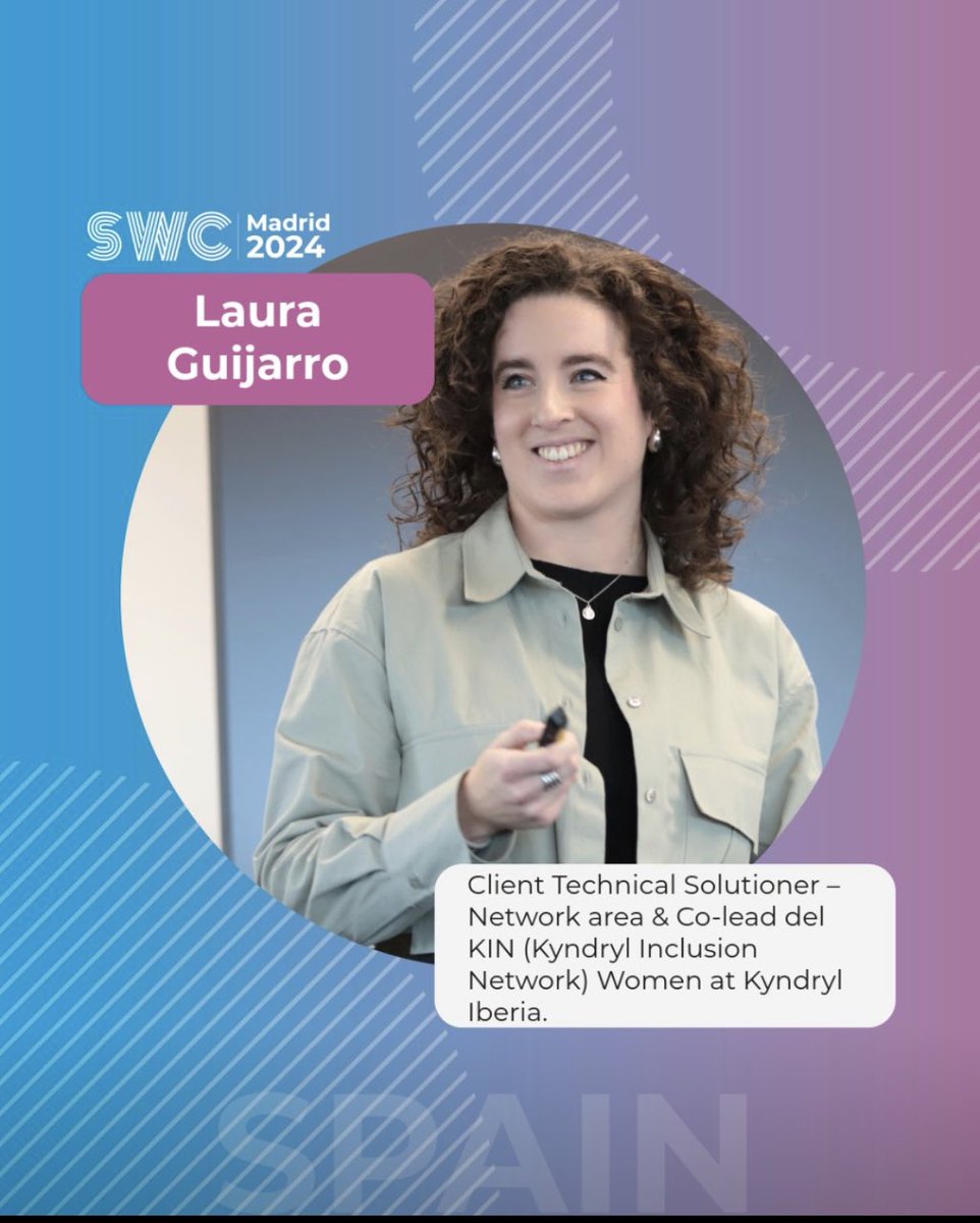 ⭐️🏆 STEM COMPANY AWARDS 
Laura Guijarro Iguacel, Client Technical Solutioner – Network & Edge Practice & Co-lead del KIN (Kyndryl Inclusion Network) Women en @Kyndryl Iberia. 

📆9 Mayo en @CaixaForum #Madrid 
globalstemwomen.org/madrid
#SWCMadrid24 #MujeresSTEM