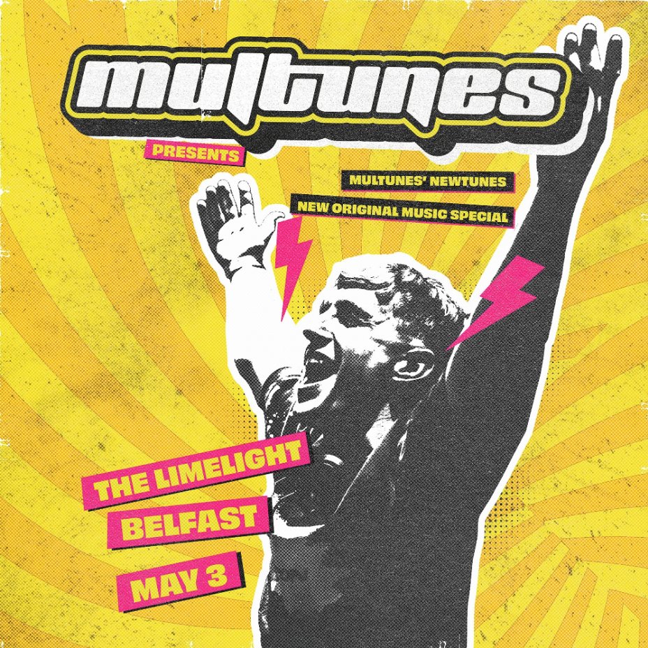 Multunes has announced an intimate show at The Limelight on Friday 3rd May 📣 This show will be an original music special with plenty of Stack City classics too! Tickets on sale now ➡️ bit.ly/3xO4Biv