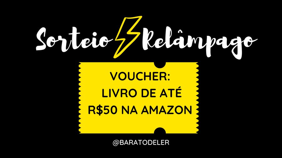 baratodeler's tweet photo. ⚡️SORTEIO RELÂMPAGO⚡️

Valendo um voucher para um livro de até R$50 na Amazon! Corre e participa:

Regras:
⚡️Seguir @baratodeler
⚡️Dar RT nesse post
⚡️Dar RT nesse outro post: https://t.co/hfU1npini4

Resultado: Encerraremos esse sorteio a qualquer momento! https://t.co/hKHvlbvKrv