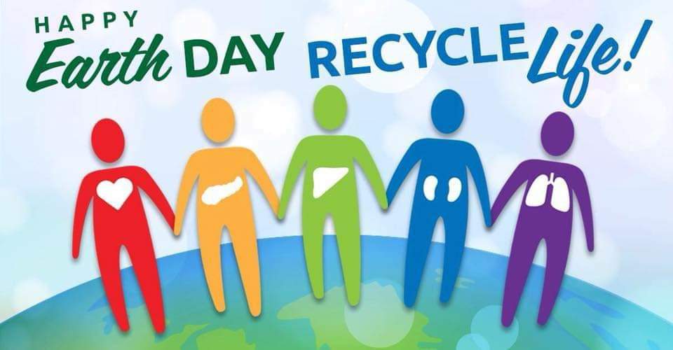 We love this image from United Network for Organ Sharing. Happy Earth Day! Remember there is more than one way to recycle. Please #ShareYourWishes about your #organdonation decisions with your loved ones, say #YesIDonate & register your decision at @NHSOrganDonor & recycle life!
