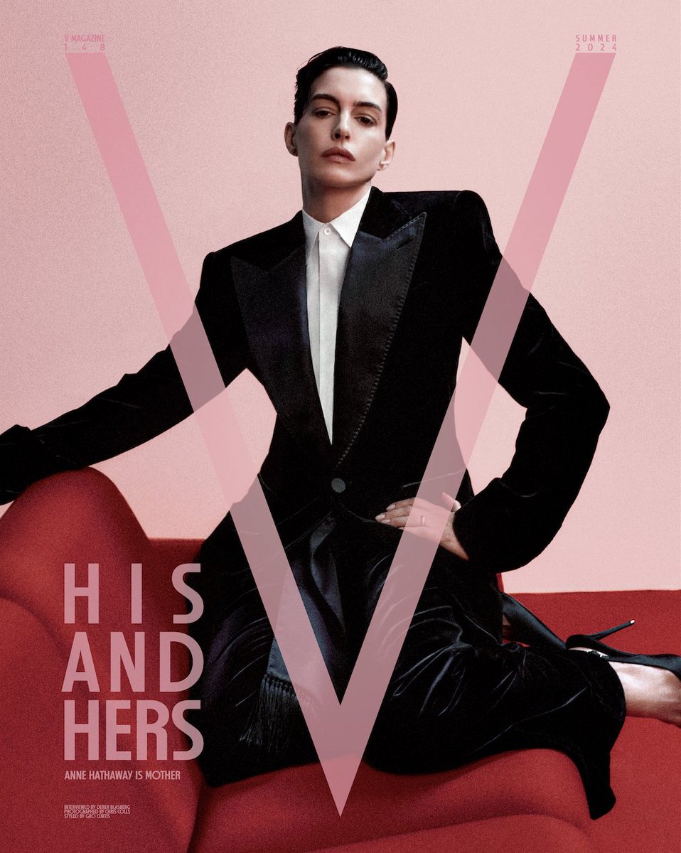 Anne Hathaway for V Magazine (V148 Summer 2024 issue) photographed by Chris Colls, styled by Gro Curtis☆