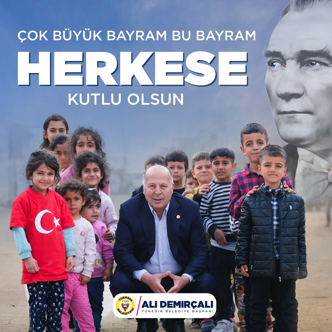 Ulu Önder Mustafa Kemal Atatürk’ün çocuklara armağan ettiği 23 Nisan Ulusal Egemenlik ve Çocuk Bayramımız kutlu olsun. #23Nisan #UlusalEgemenlikveÇocukBayramı