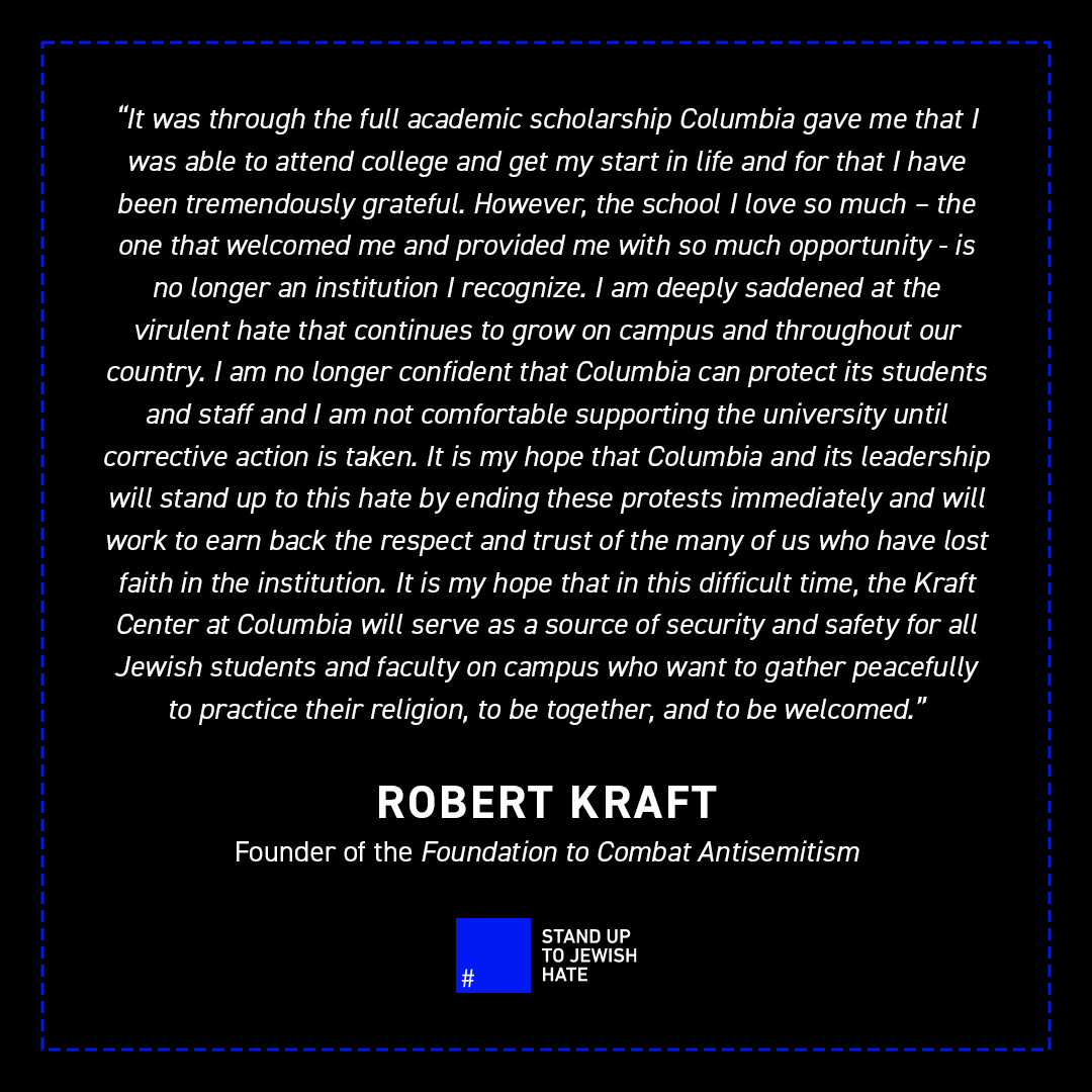 A statement from @FCASorg Founder Robert Kraft.