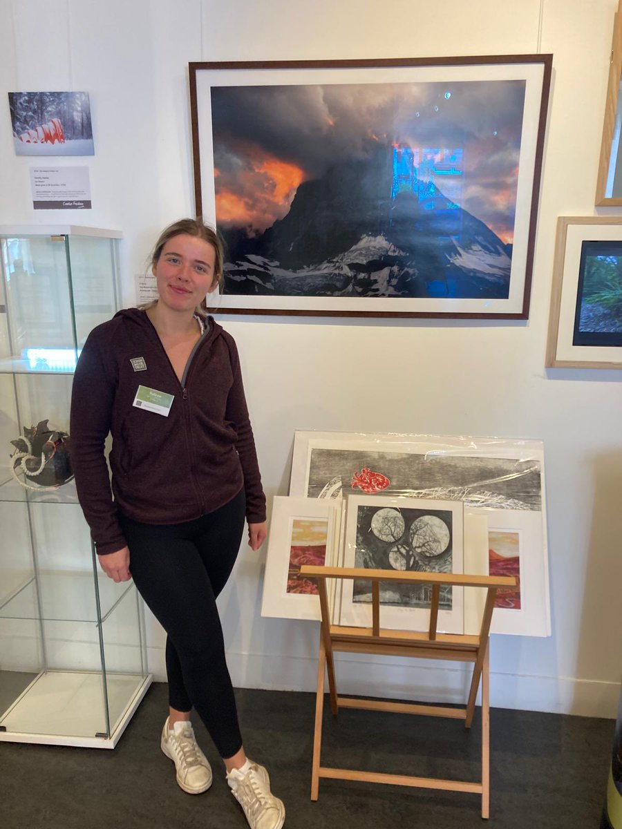 The Matterhorn Fire ©️ Fi Photos. When you lovely friends divert their working holiday to visit “epic photo” (their words 😍) @JohnMuirTrust. Wonderful wild space exhibition extended to 28 JUNE #CreativeFreedom #Pitlochry