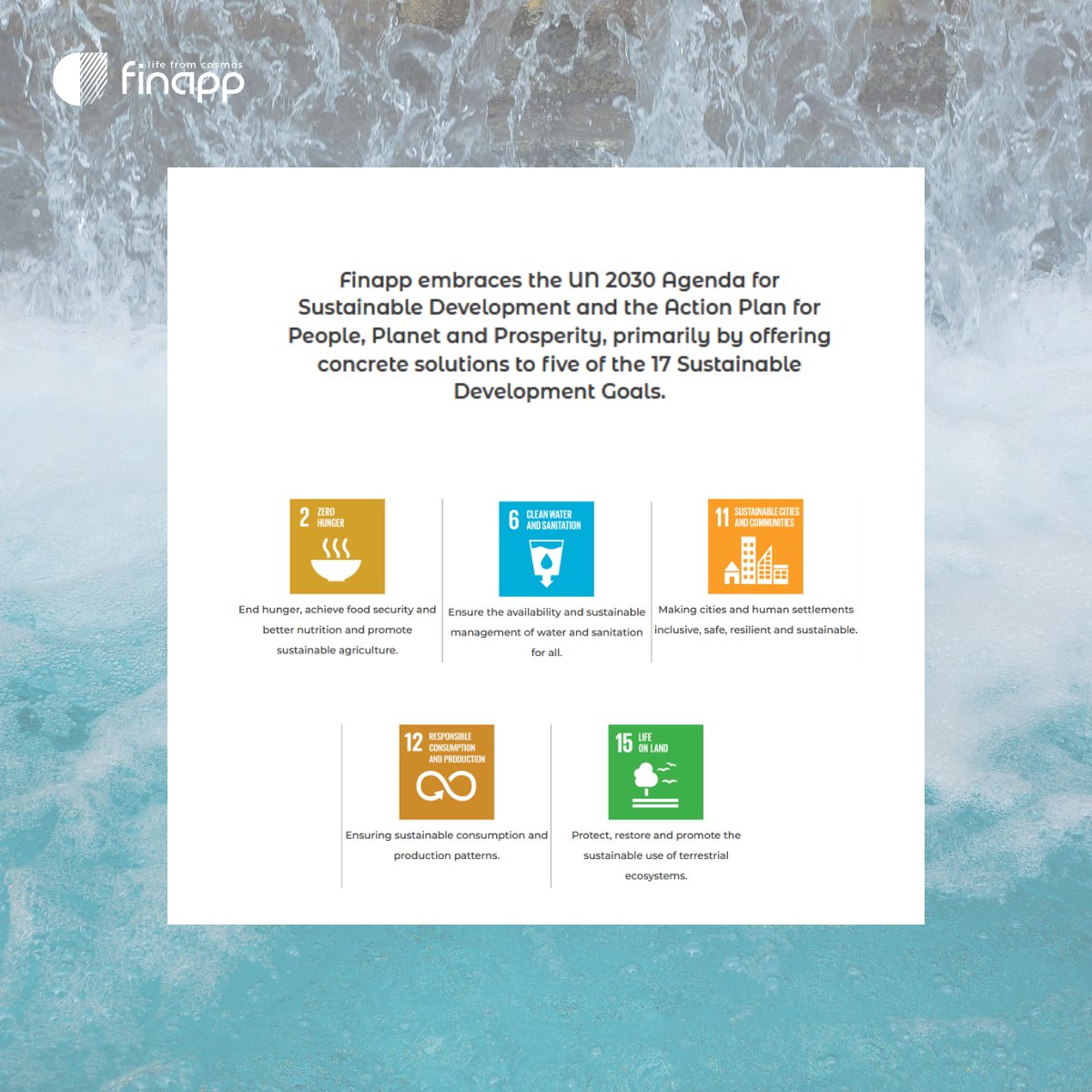 🌍Established on April 22, 1970, #EarthDay raises awareness of the planet's conservation of the environment and natural resources. For Finapp, sustainability is a main principle and it sets an ambitious goal every day: safeguarding Life on Earth by preserving water, a