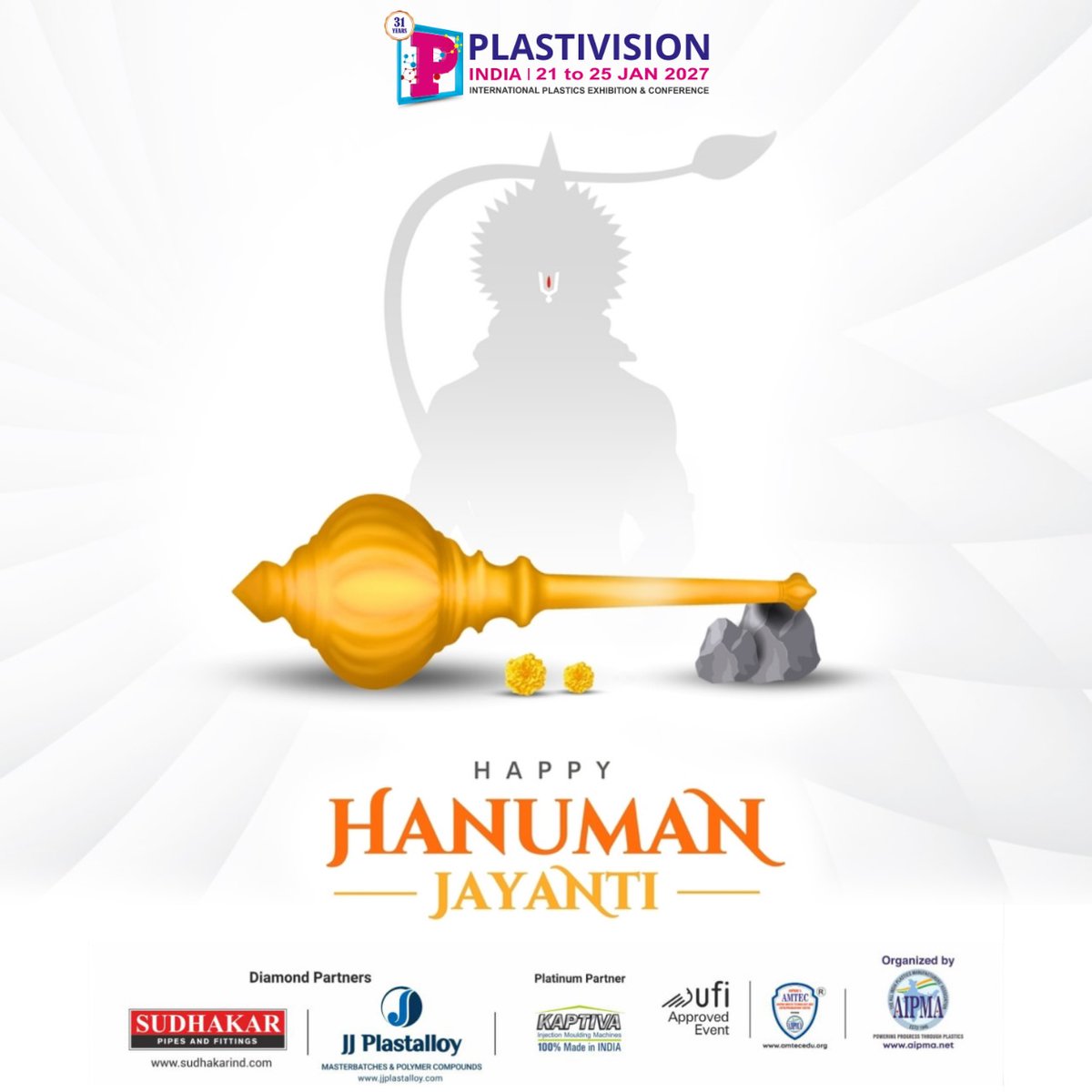 Just like Lord Hanuman's immense strength, plastics are known for their service , durability and resilience, making them indispensable in various industries. 🛡💪

#PlastivisionIndia #HanumanJayanti #Peace #Strength