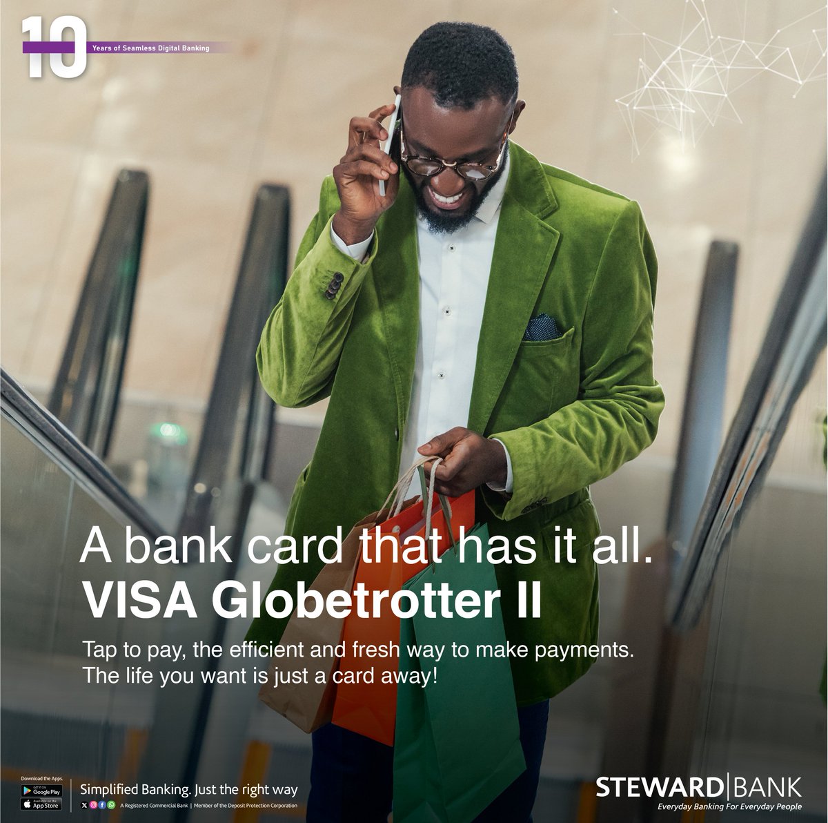 Whether you want to travel, work, study or enjoy entertainment, the Visa Globetrotter II is the perfect choice for you. It combines style, convenience & security! No card? No worries! Get your Visa Globetrotter II at the nearest branch or agent today. #VisaGlobetrotterII