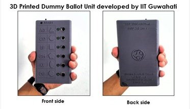 In collaboration with SVEEP Cell of @district_kamrup, @IITGuwahati unveils 3D Printed Dummy Ballot Unit The device is made of biodegradable and eco-friendly material derived from corn starch Read more here: pib.gov.in/PressReleasePa… @ECISVEEP @SpokespersonECI @ceo_assam