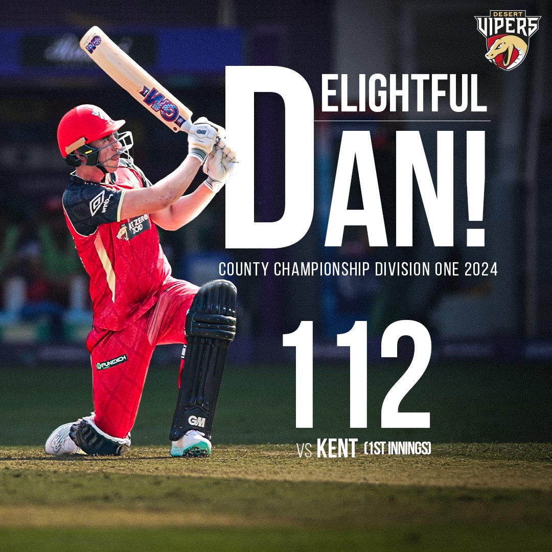 A sight to behold when he gets going 🤌 Keep scoring them, Dan 🫡 #DesertVipers #FangsOut #CountyCricket