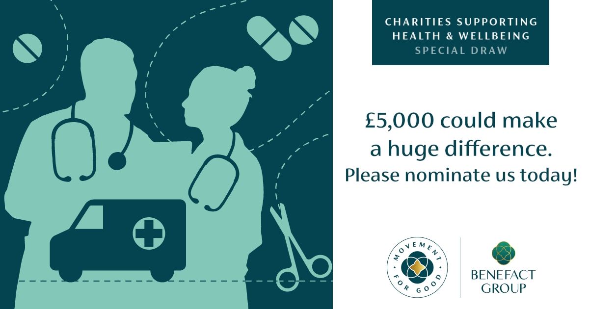Could you spare a minute to nominate CHECT for a chance for our charity to win £5,000? To support the incredible work that charities do to support health & wellbeing, the Benefact Group will award £5,000 to 10 charities working in this area. Thank you! buff.ly/3UbXA2B