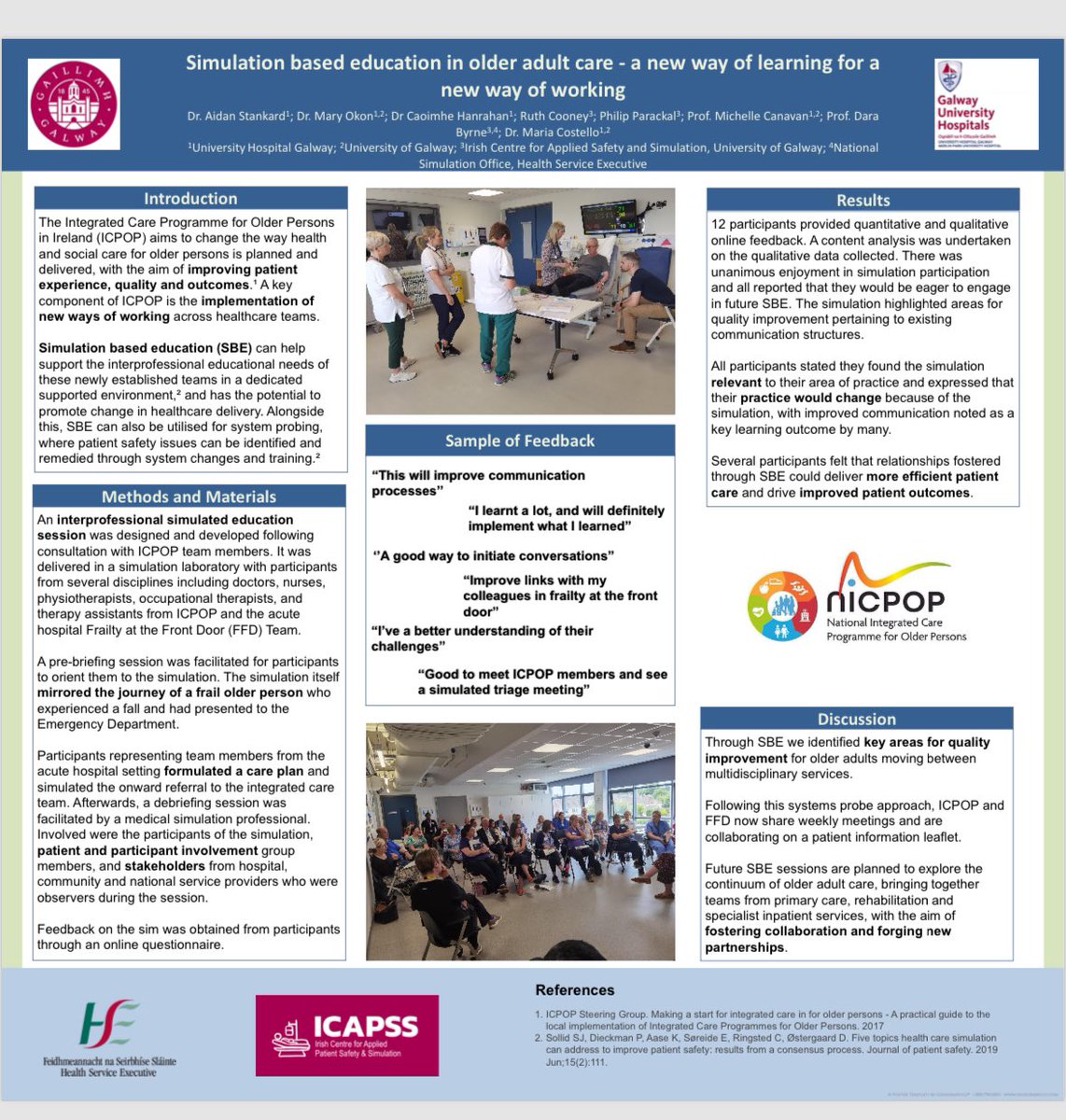 Very proud of the work by our amazing teams within Galway West and East ICPOP being represented at #ICIC24 -building on key themes of sustainability, systems probing, IPE, and delivery of care close to home for older adults @saoltagroup @CHO2west @GalwayCMNHS