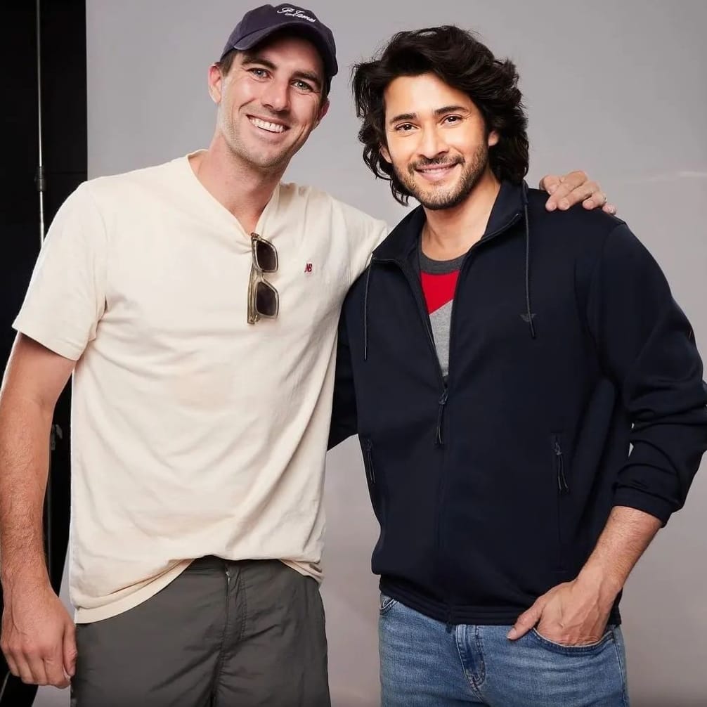 Pat Cummins with superstar Mahesh Babu. 💥