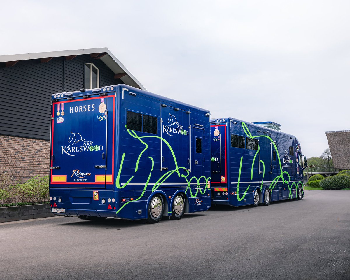 Delighted to have our new @RoelofsenRaalte Truck and Trailer on the way to Ireland just in time for our upcoming competition season. #cianoconnor #teamkarlswood #karlswood #karlswoodtraining #kwtraining #showjumping #equestrian #horse #horsesport