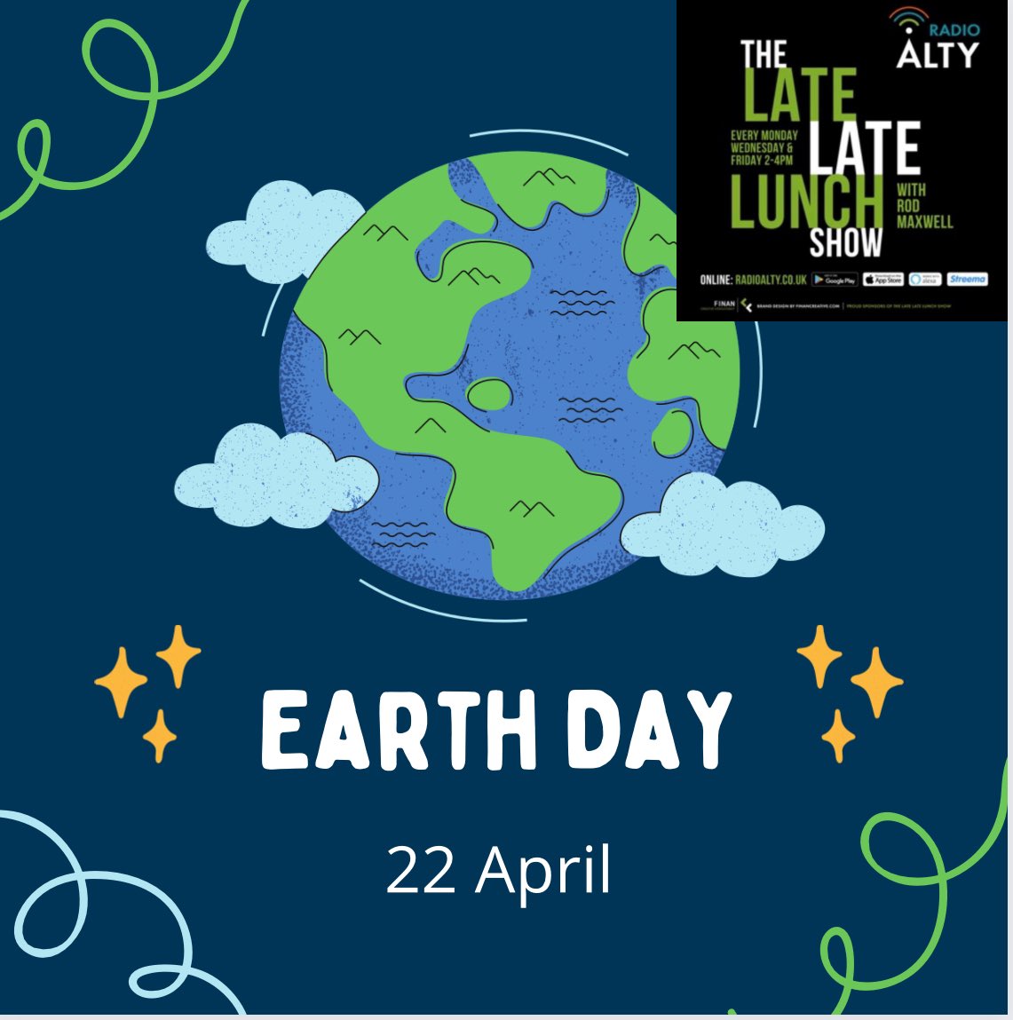 The #BigDiscussion this week on
#theLateLateLunchshow is linked to #EarthDay2024 - Are 
we doing our bit for the environment? What difference 
can each of us make? Have your say and get involved - 
RadioAlty.co.uk . Call or text - 
07935 537425.