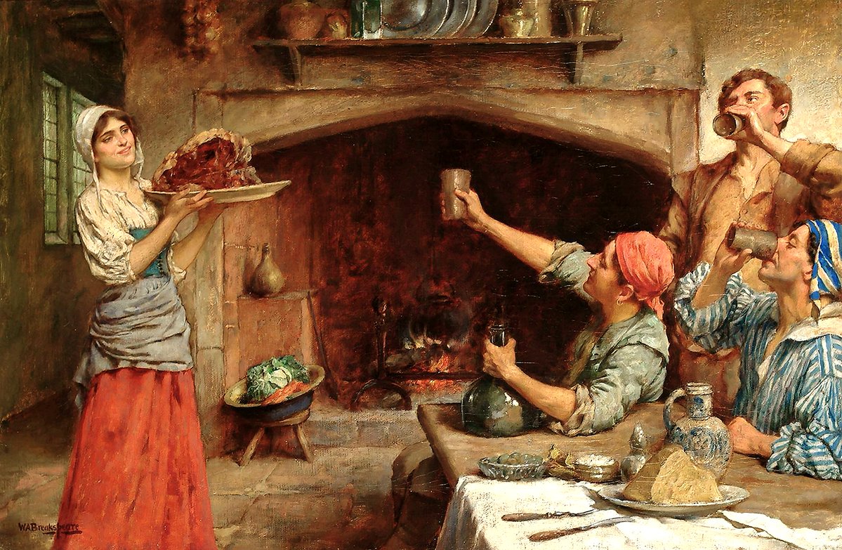 'The Toast', del pintor inglés William Arthur Breakspeare (1855 - 1914).