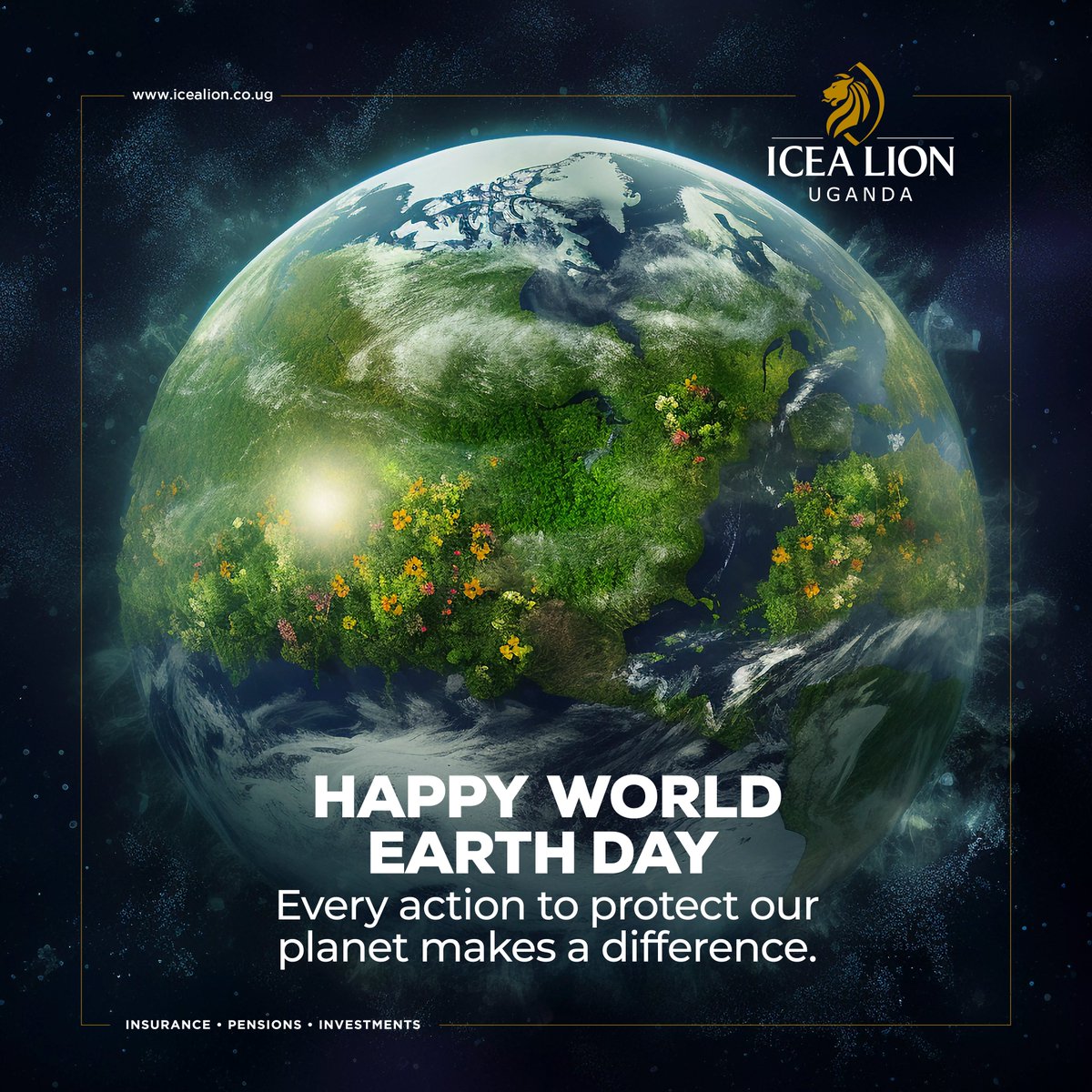 Happy World Earth Day! Remember, every action, big or small, contributes to protecting our precious planet.  🌍 #EarthDay #ProtectOurPlanet #ICEALionUg