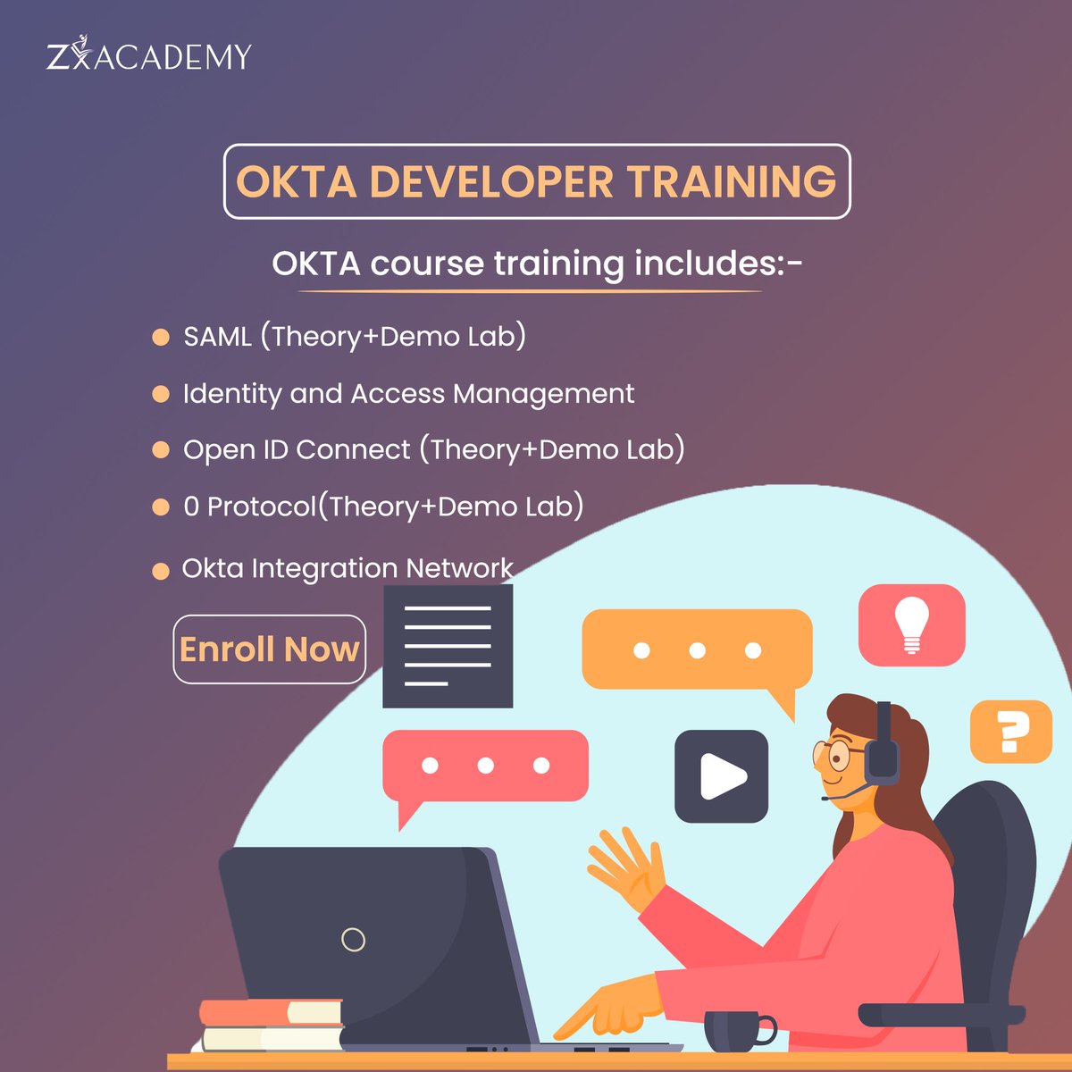 📷 Exciting News Alert! 📷
📷 Ready to level up your developer skills?
#Okta #DeveloperTraining #ZXAcademy #TechEducation #OktaDev #AccessManagement #APIsecurity #Auth #SAML #OpenIDConnect (OIDC) #OAuth #OktaAuthentication #API #SSO #Security #learnOkta #oktacourse