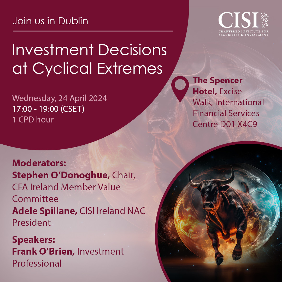 Have you booked your place yet? Our Dublin event focusing on the factors driving the business and investment cycles to operate is tomorrow. Don't miss out, book now: lnkd.in/e-JRZPNj #wealthmanagement #financialservices #investments #businesscycles