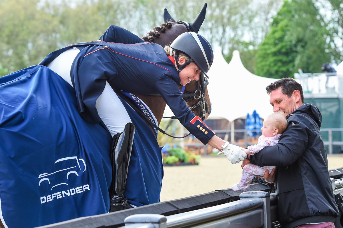 A show for young and old alike… Has there ever been a more special congratulation for a competition winner? The brilliant Charlotte Dujardin and family at the Royal Windsor Horse Show.