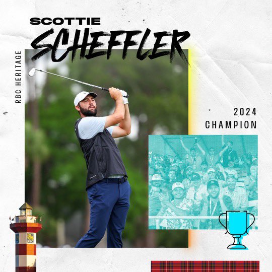 BREAKING: Scottie Scheffler is the 56th annual #RBCHeritage Champion! 🏆