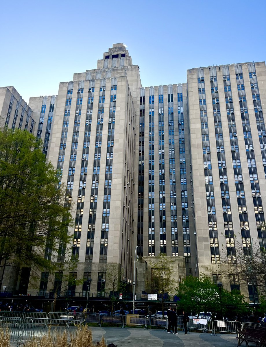 Hello from Manhattan criminal court where Donald Trump’s hush money trial officially starts this morning