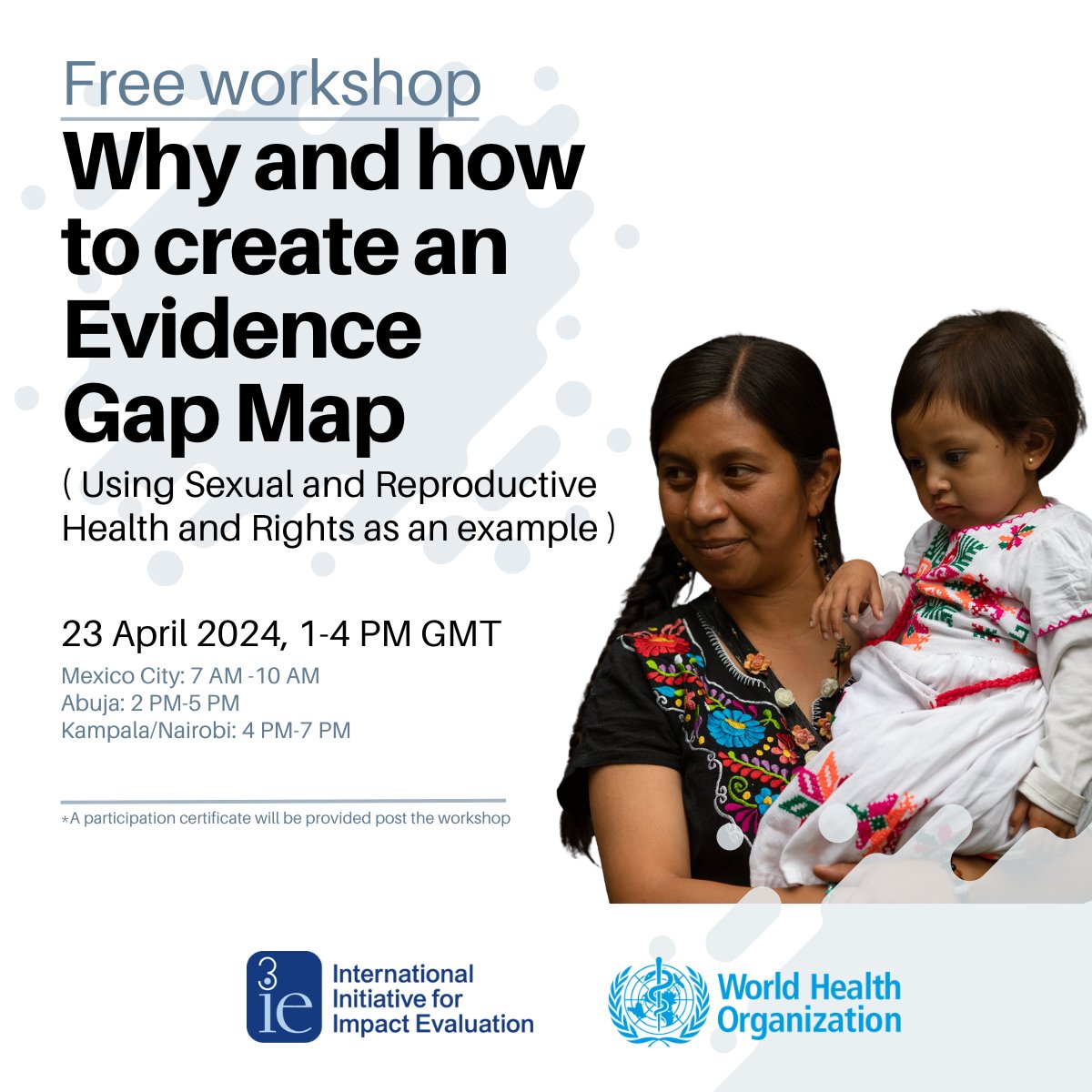 3ieNews's tweet photo. Interested in creating an #evidencegapmap ?
Join our free webinar/workshop on 23 April 👇🏾https://t.co/3mbMhMrTXv https://t.co/acqnLom4lT