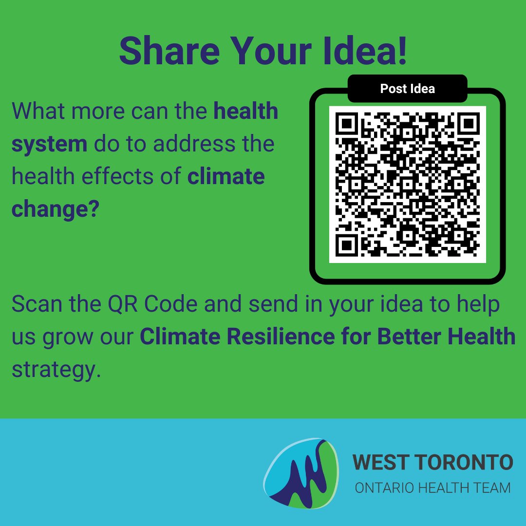 We asked community members to support us in building climate resilience for better health and there is still more work to be done. Let us know! What more can we do to address the health effects of climate change? Scan the QR code or share your ideas in the replies!