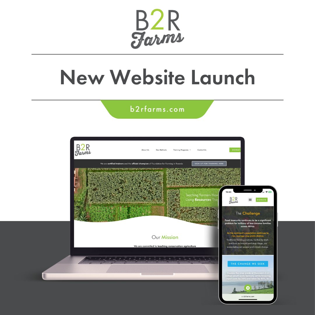 Big news! Our new website is up and running 🎉 Now you can be a part of something amazing by signing-up for an in-depth, six-day training course to learn the principles and practices of Foundations for Farming. Visit b2rfarms.com learn more.
