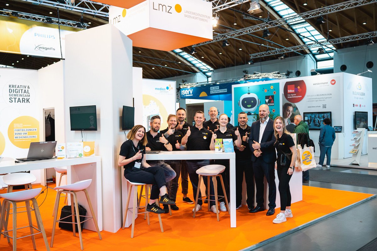 Lasst uns die Bildung von morgen auf der #LEARNTEC 2024 entdecken! 🚀 Vom 4. bis 6. Juni sind wir auf der digitalen Bildungsmesse vertreten! Besucht uns in der dm-Arena:📍Stand T20 & Maker‘s Area, Stand P20 📲 🤝 Unser Programm: lmz-bw.de/learntec2024